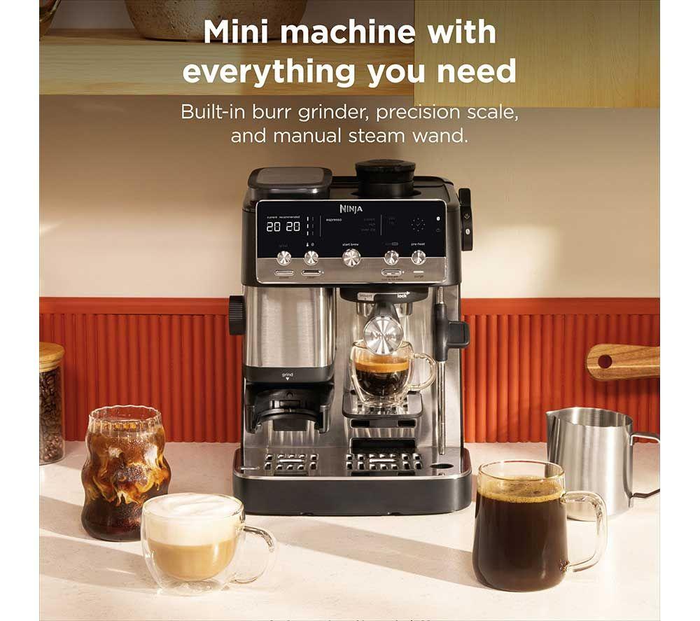 NINJA Luxe Caf&eacute; Mini ES301UK Bean to cup Coffee Machine - Black & Stainless Steel image number 10 of 10