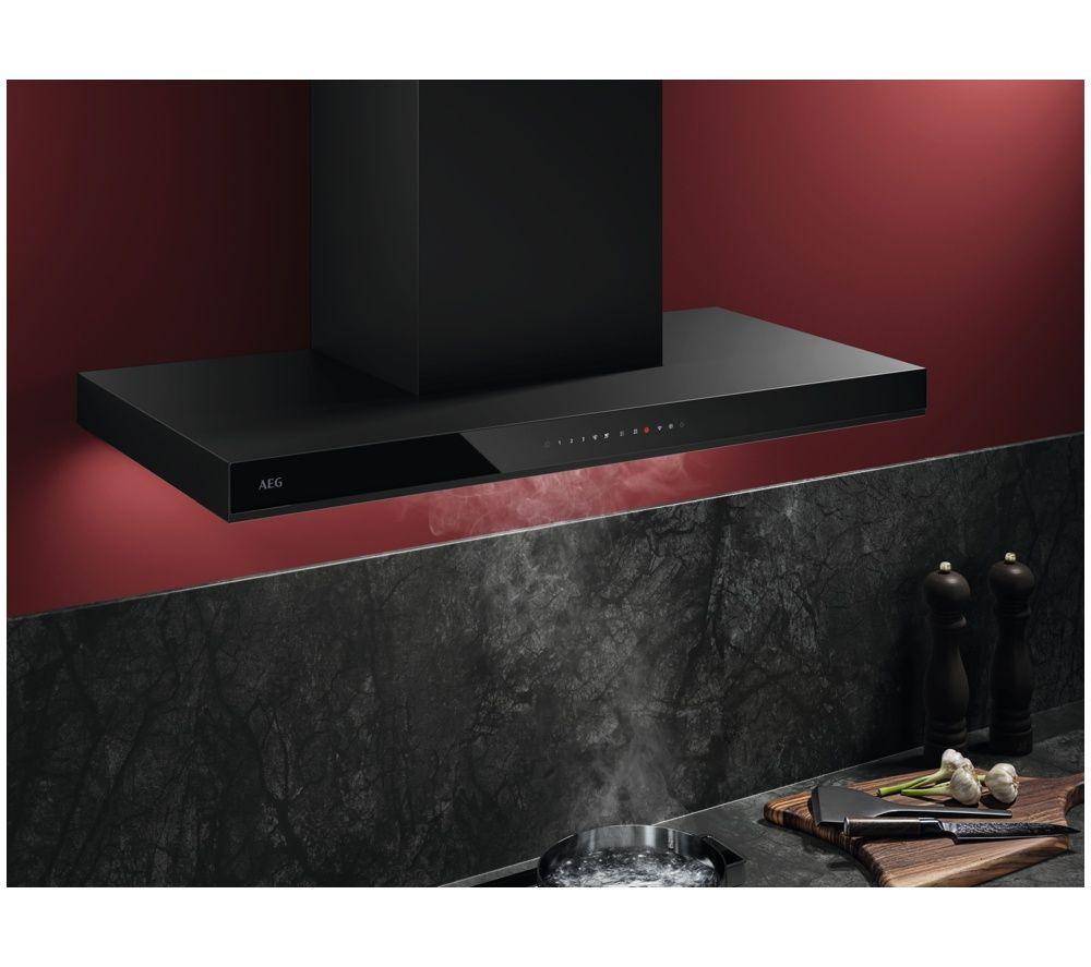 AEG AuroraTech GB87D91CB Chimney Cooker Hood - Black image number 2 of 4