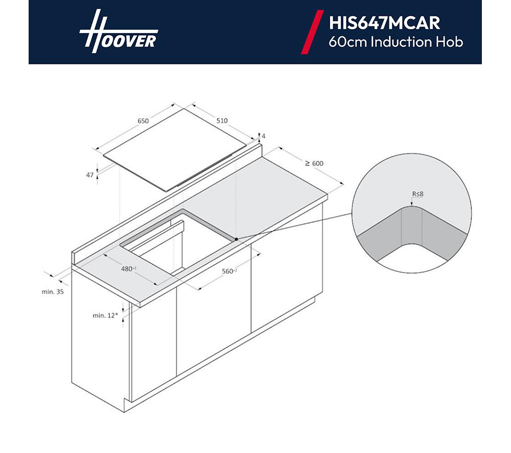 HOOVER HIS647MCAR 59 cm Electric Induction Hob - Black image number 10 of 10