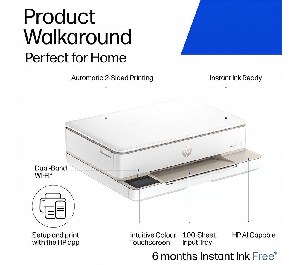 HP Envy 6132 All-in-One Inkjet Wireless Printer image number 3 of 21