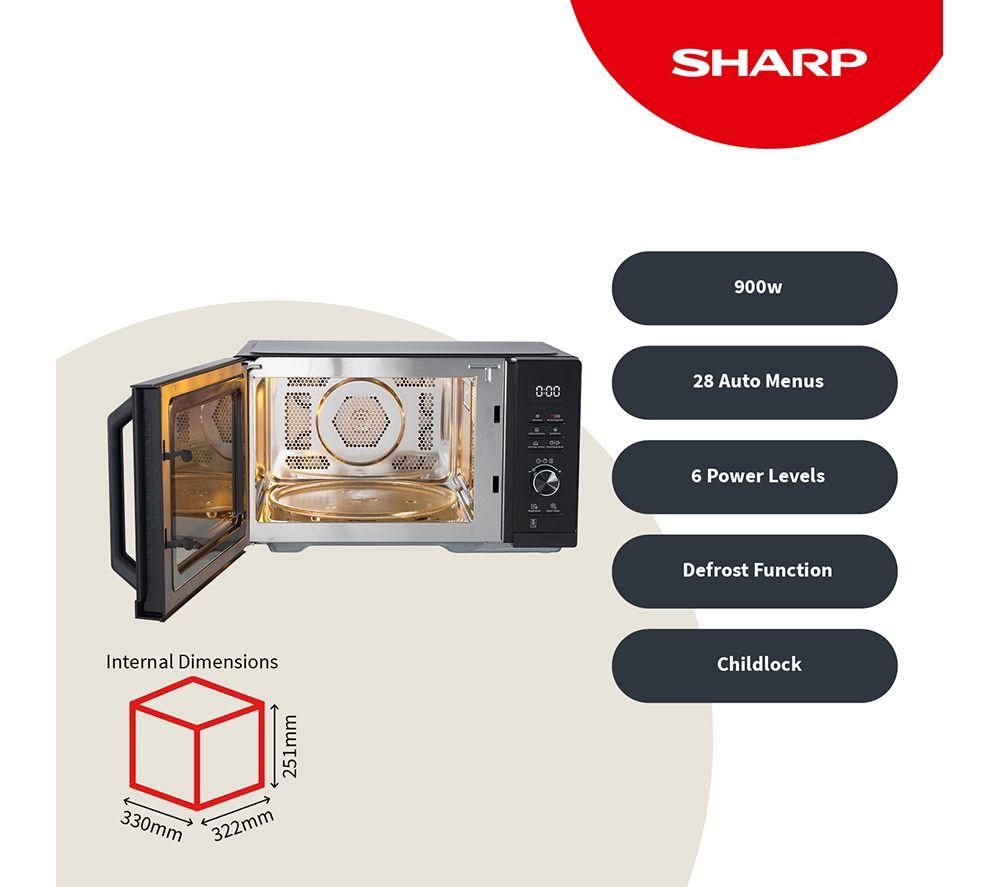 SHARP RCA271TB-UK Air Fry Combination Microwave - Black image number 3 of 14