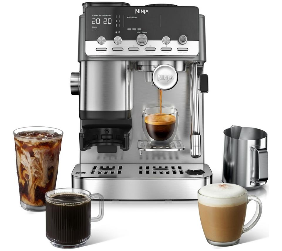 NINJA Luxe Café Mini Plus ES352UK Bean to cup Coffee Machine - Stainless Steel