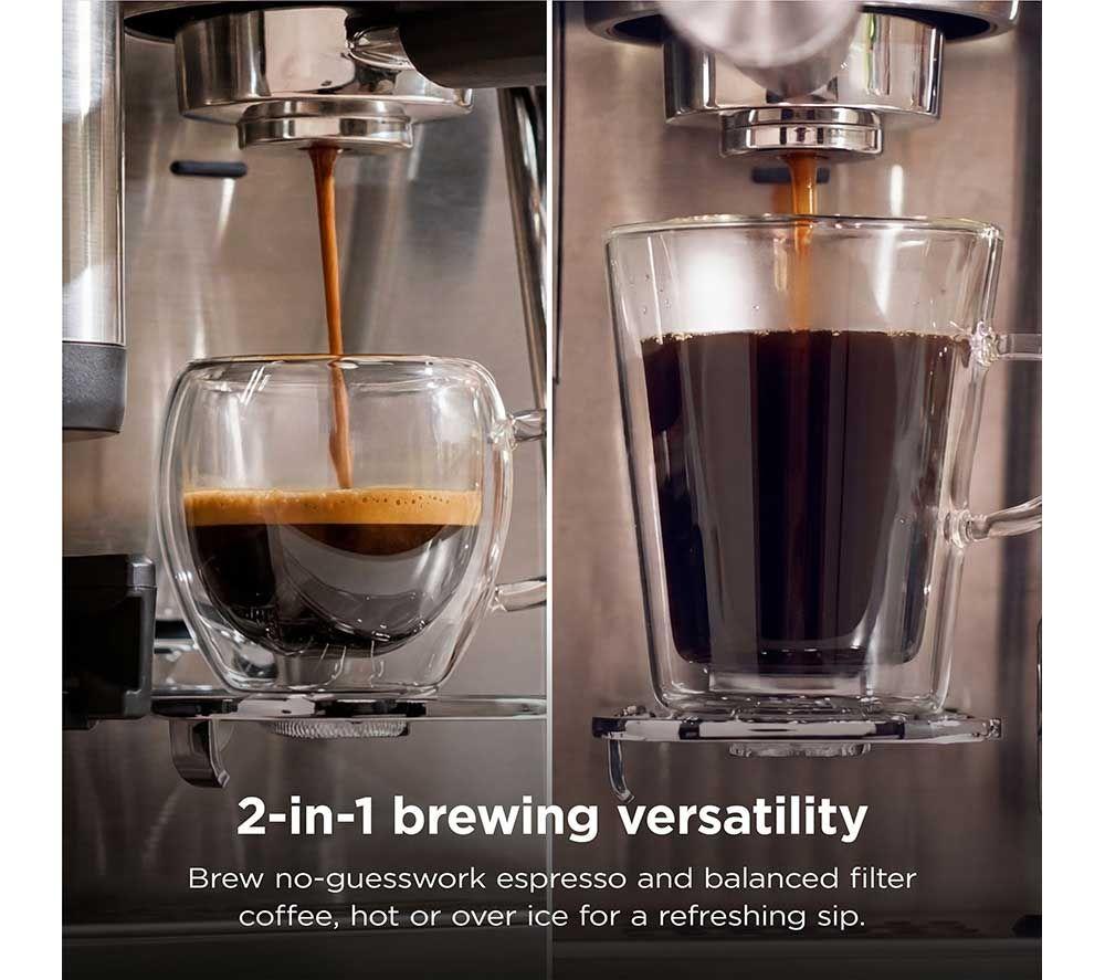 NINJA Luxe Caf&eacute; Mini Plus ES352UK Bean to cup Coffee Machine - Stainless Steel image number 2 of 10