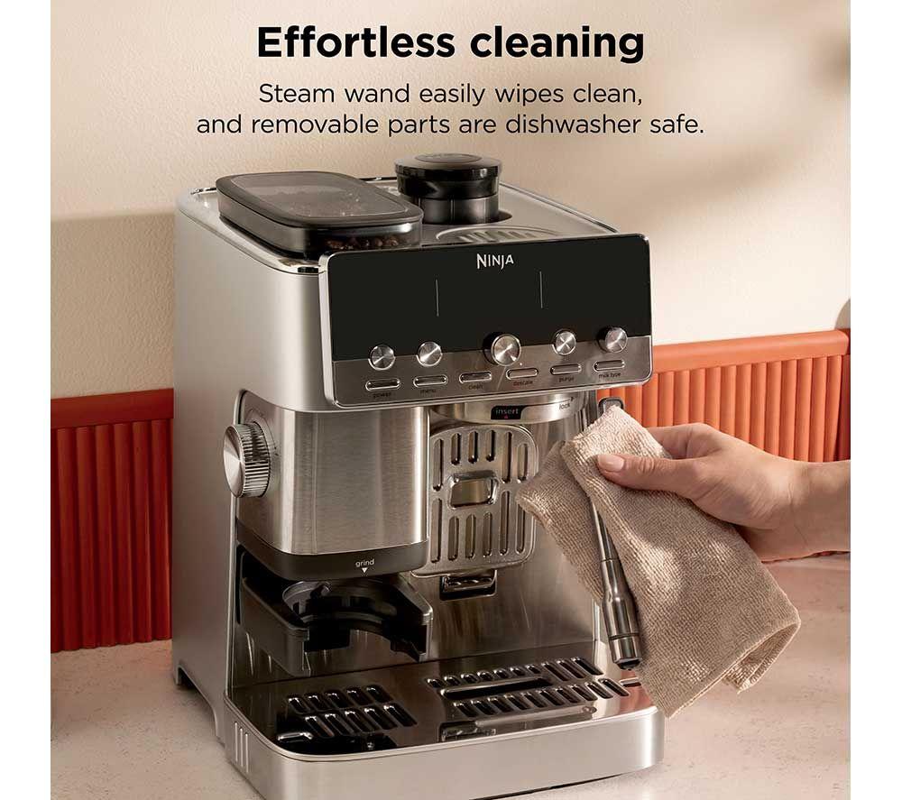 NINJA Luxe Caf&eacute; Mini Plus ES352UK Bean to cup Coffee Machine - Stainless Steel image number 3 of 10