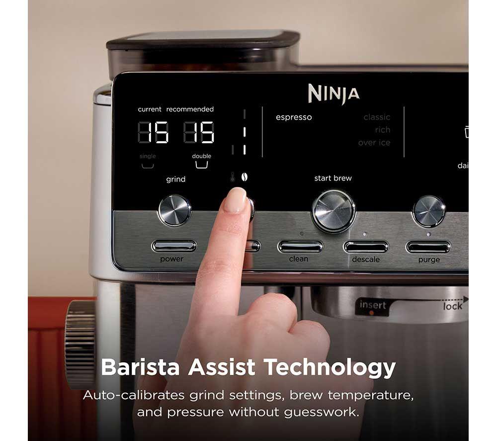NINJA Luxe Caf&eacute; Mini Plus ES352UK Bean to cup Coffee Machine - Stainless Steel image number 6 of 10