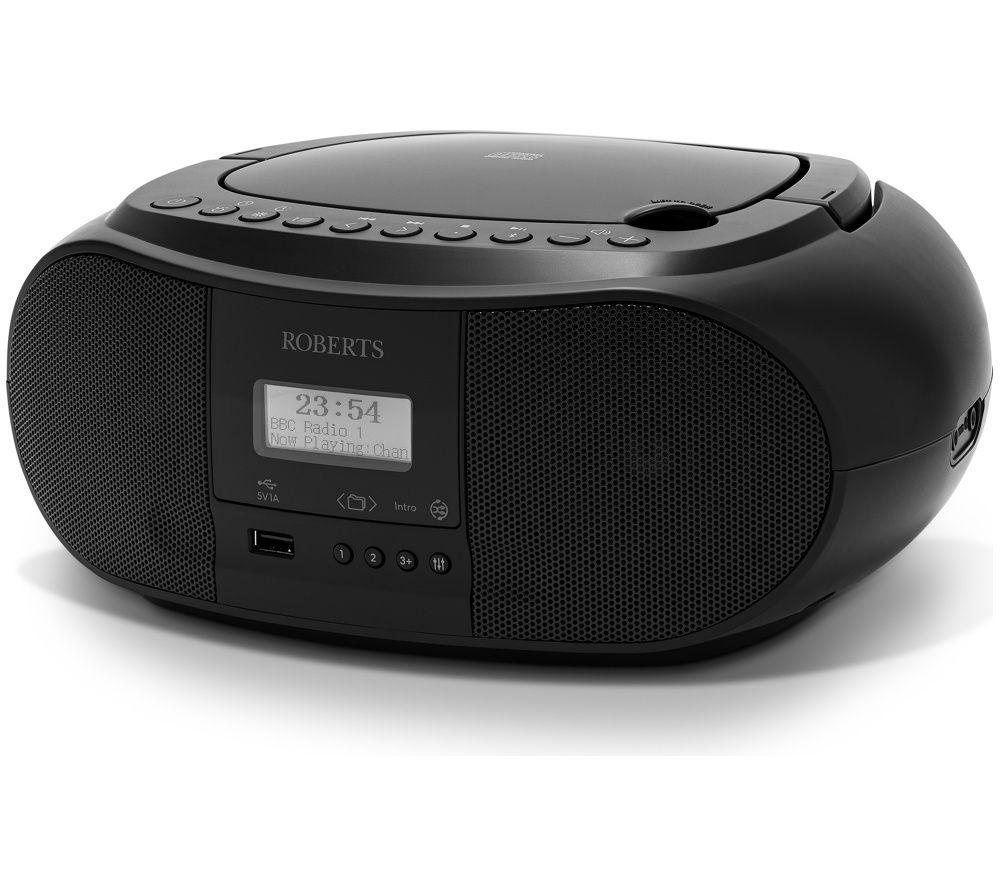 ROBERTS ORTUS4BK Portable DAB+/FM Bluetooth Clock Radio &ndash; Black image number 2 of 8