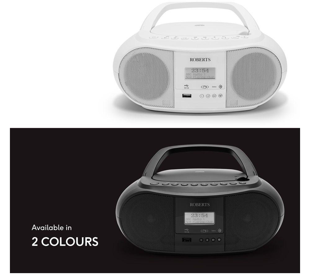 ROBERTS ORTUS4BK Portable DAB+/FM Bluetooth Clock Radio &ndash; Black image number 8 of 8