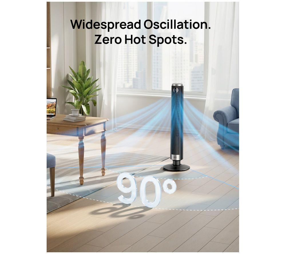 DREO 554S Smart Tower Fan - Black image number 5 of 5