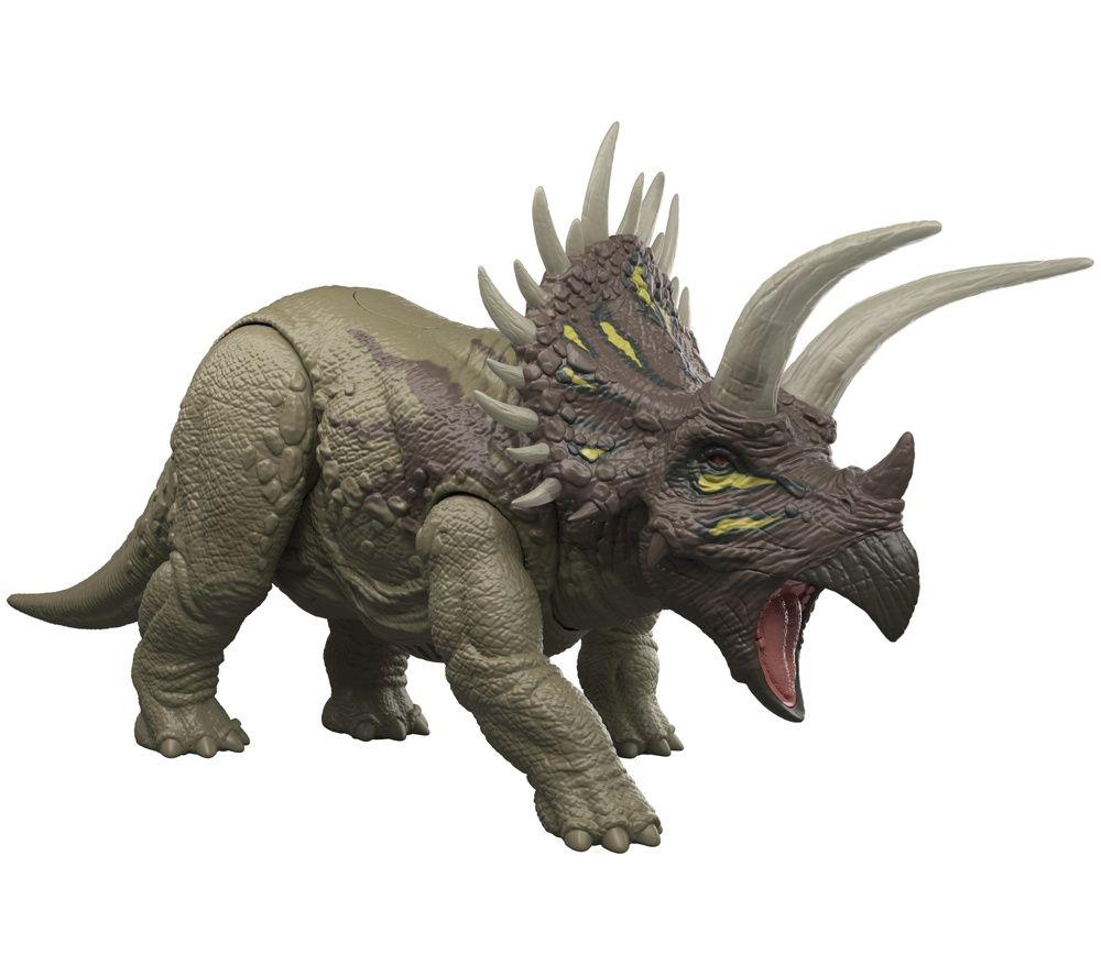 MATTEL Jurassic World Wild Roar Triceratops Figure image number 2 of 13