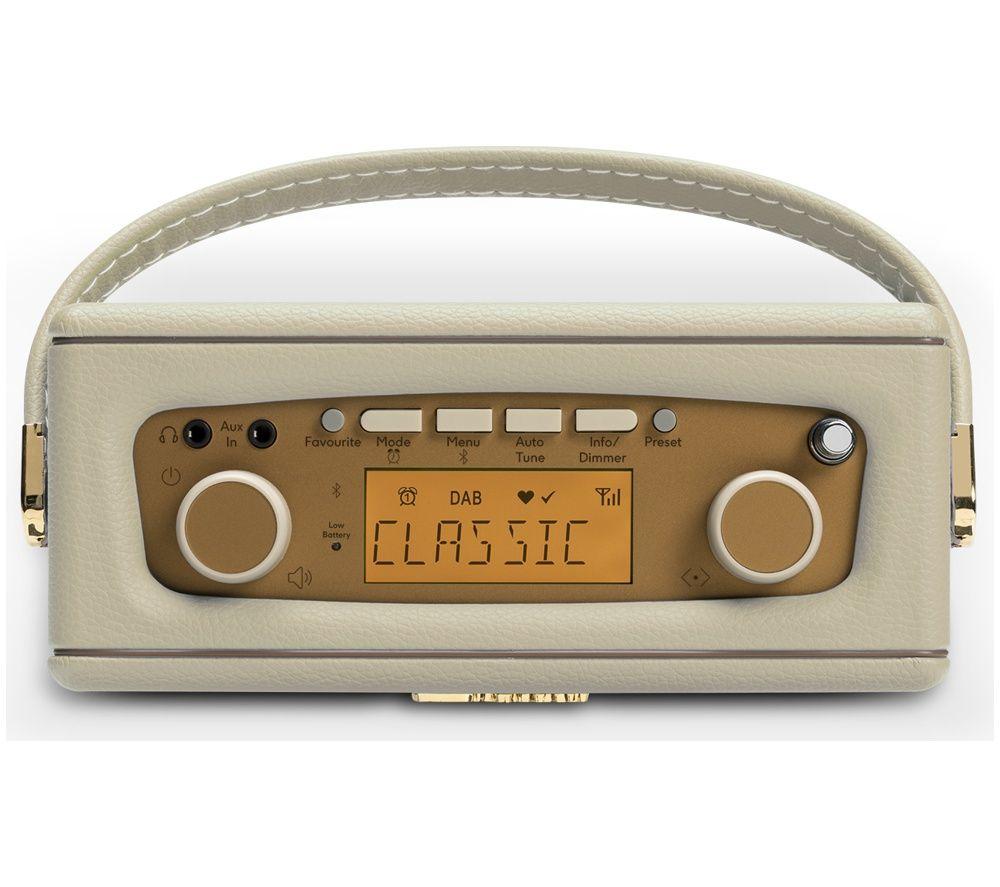 ROBERTS Revival Uno BT Portable DAB+/FM Retro Bluetooth Radio - Pastel Cream image number 3 of 6