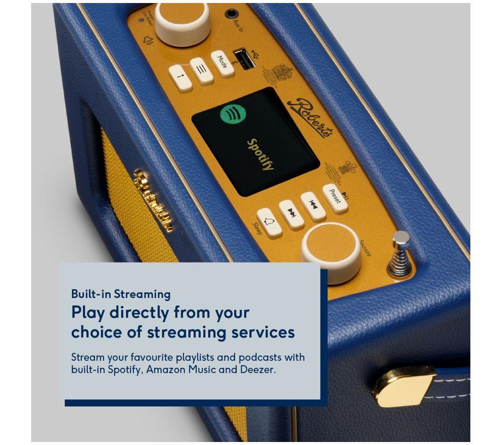 ROBERTS Revival iStream 3L Portable DAB+/FM Retro Smart Bluetooth Radio - Midnight Blue image number 3 of 6