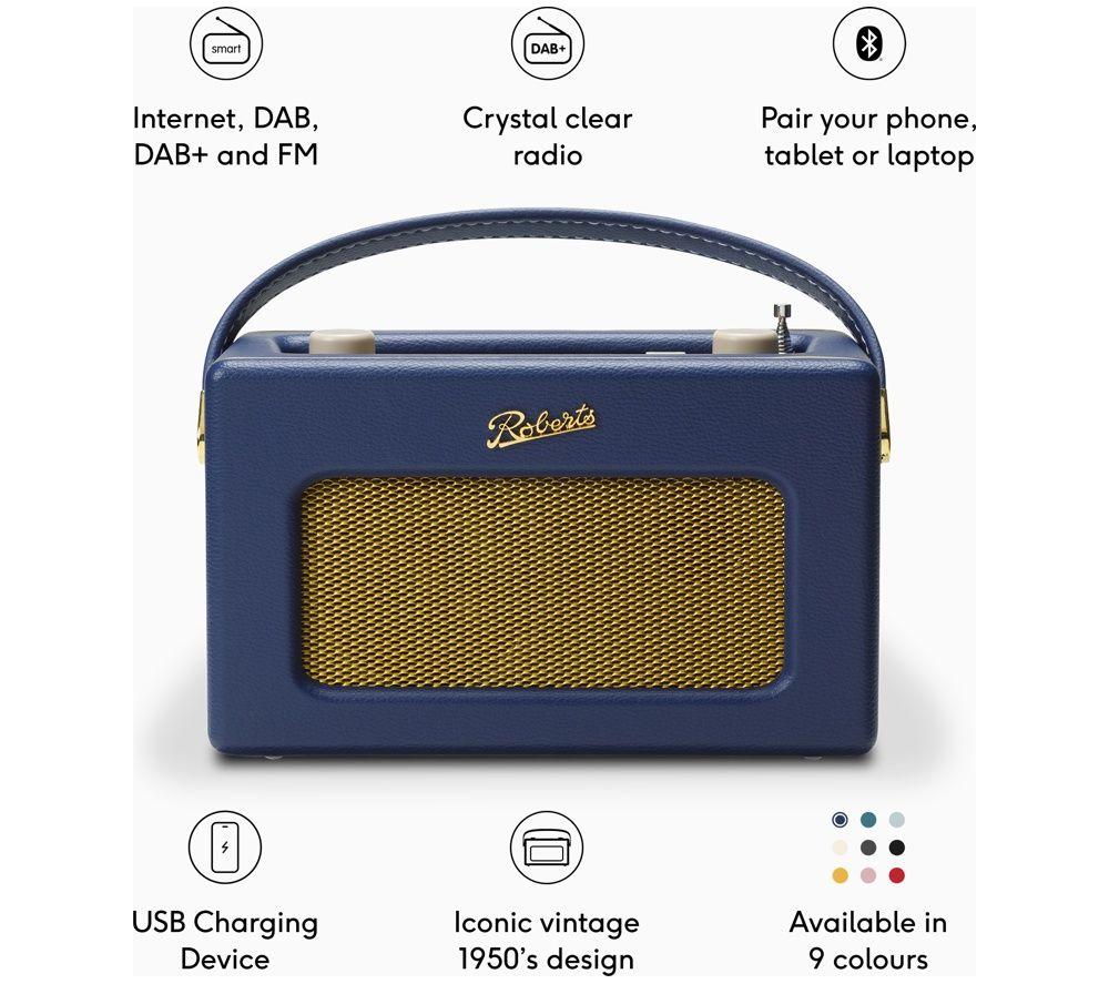 ROBERTS Revival iStream 3L Portable DAB+/FM Retro Smart Bluetooth Radio - Midnight Blue image number 4 of 6