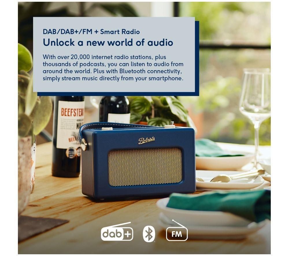 ROBERTS Revival iStream 3L Portable DAB+/FM Retro Smart Bluetooth Radio - Midnight Blue image number 6 of 6