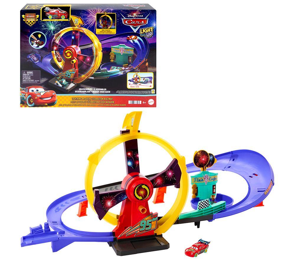 MATTEL Disney & Pixar Cars Race To Celebrate: Lightning McQueen Celebration Raceway Playset & Toy Car image number 2 of 4
