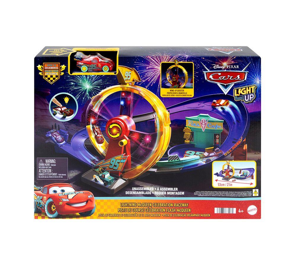 MATTEL Disney & Pixar Cars Race To Celebrate: Lightning McQueen Celebration Raceway Playset & Toy Car image number 3 of 4