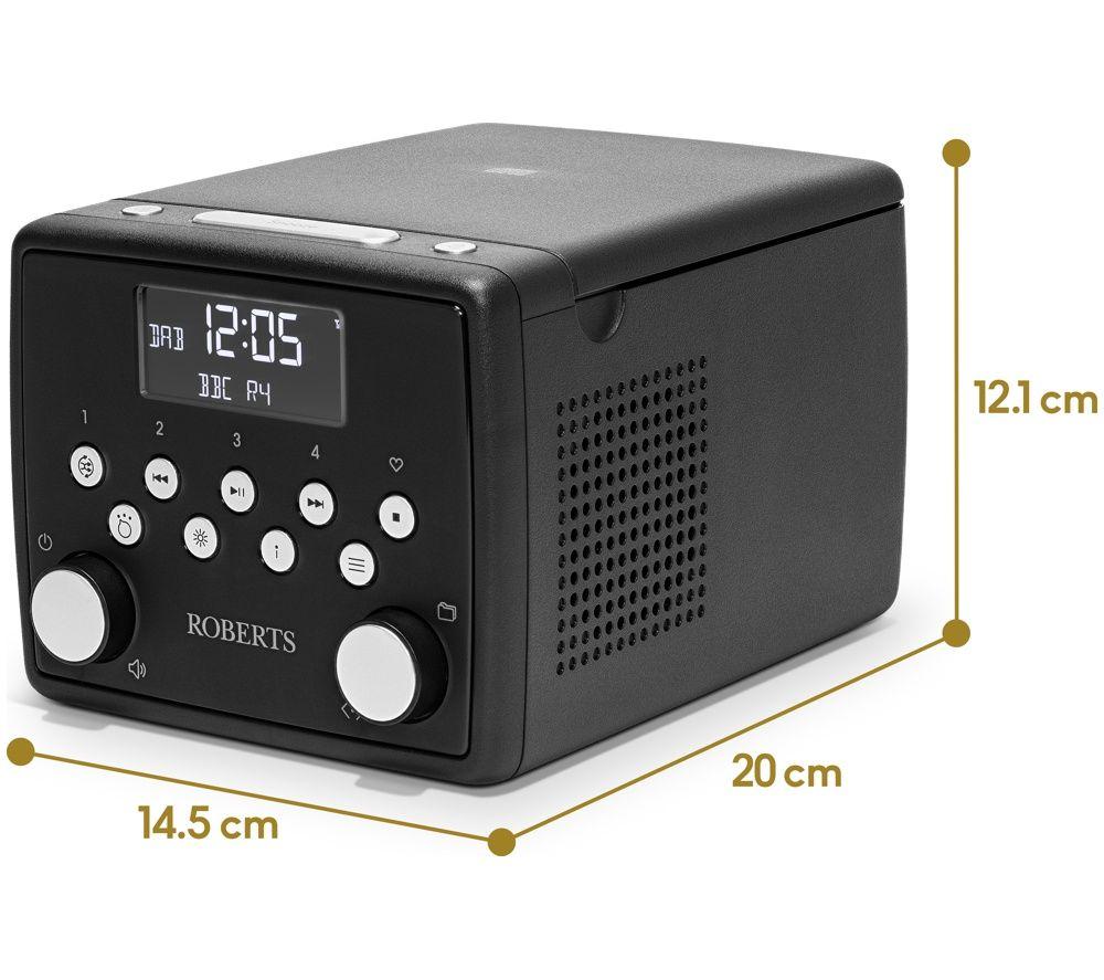 ROBERTS Sound 49 DAB+/FM Bluetooth Clock Radio - Black image number 2 of 9