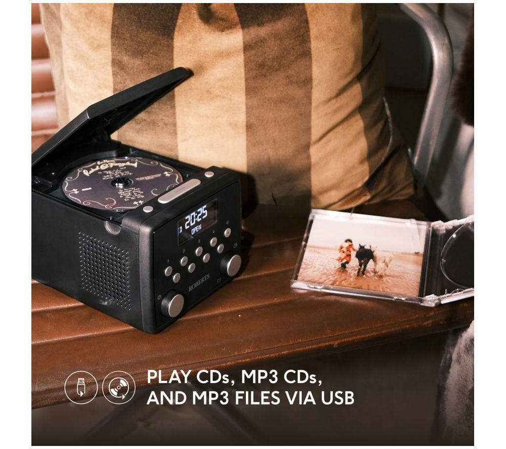 ROBERTS Sound 49 DAB+/FM Bluetooth Clock Radio - Black image number 6 of 9