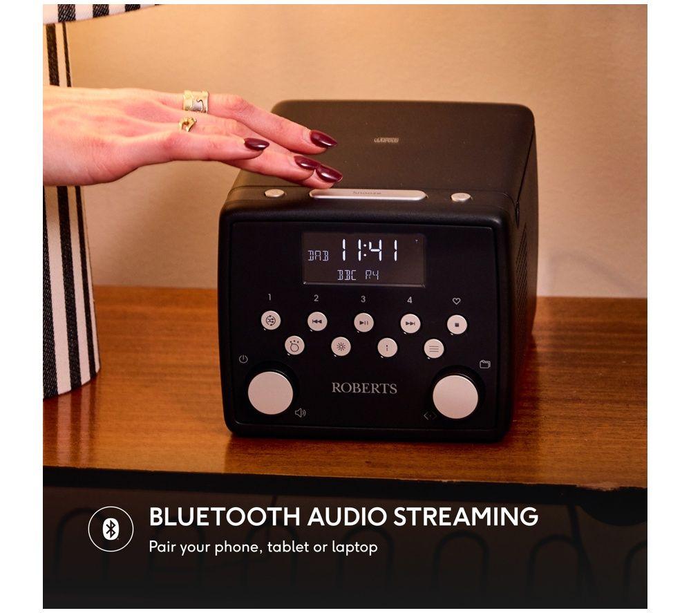 ROBERTS Sound 49 DAB+/FM Bluetooth Clock Radio - Black image number 7 of 9