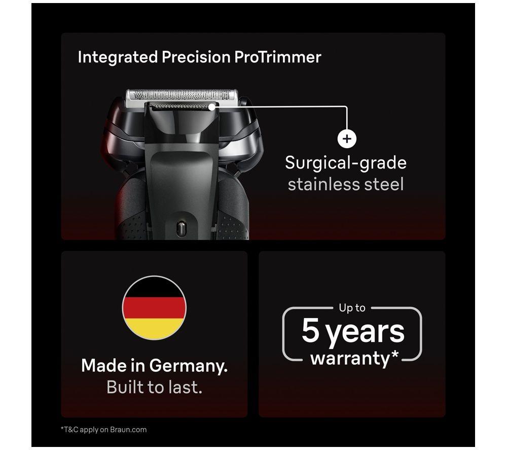 BRAUN Series 9 Sport S9110s Wet & Dry Shaver - Black image number 7 of 7