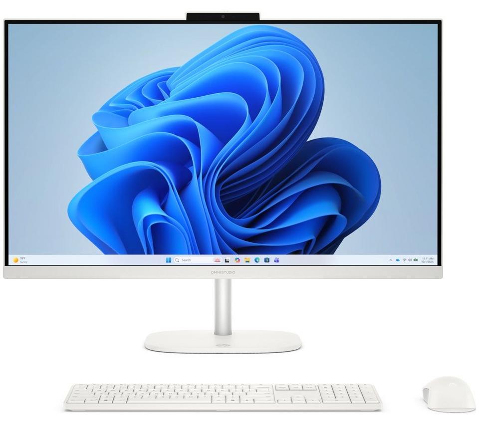 HP OmniStudio 27-cu0005na 27" All-in-One PC - Intel® Core™ Ultra 3, 512 GB SSD, White