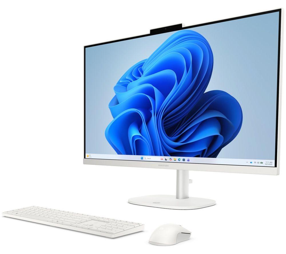 HP OmniStudio 27-cu0005na 27" All-in-One PC - Intel&reg; Core&trade; Ultra 3, 512 GB SSD, White image number 3 of 6