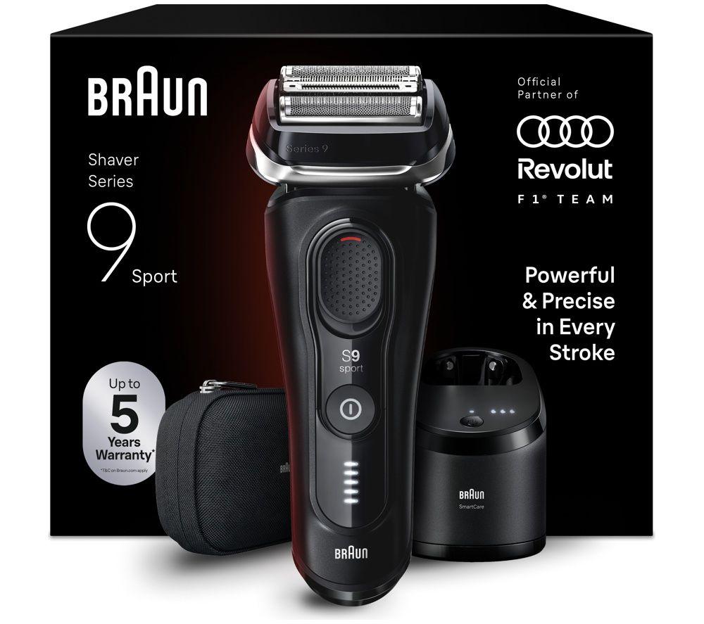 BRAUN Series 9 Sport S9150cc Wet & Dry Shaver with SmartCare Centre - Black image number 2 of 6