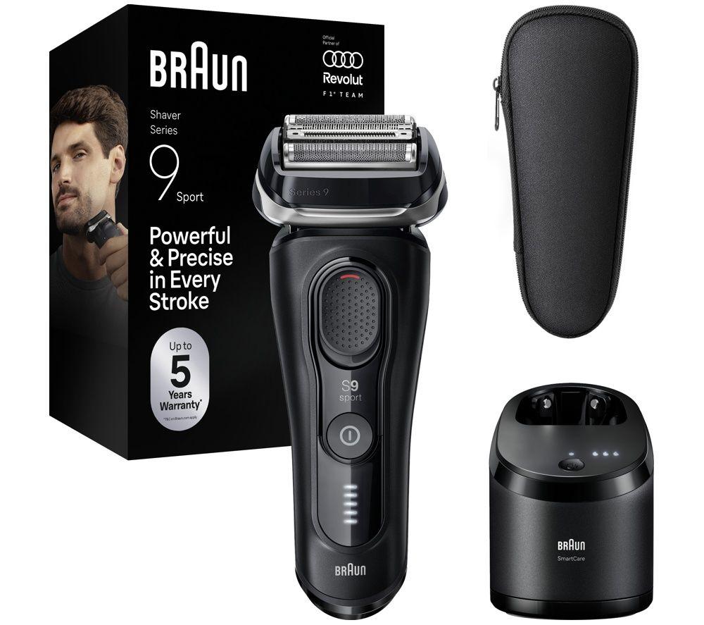 BRAUN Series 9 Sport S9150cc Wet & Dry Shaver with SmartCare Centre - Black image number 3 of 6
