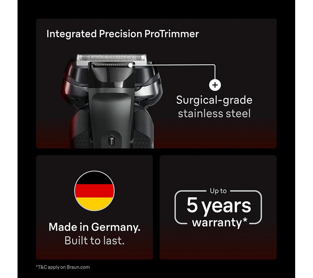 BRAUN Series 9 Sport S9150cc Wet & Dry Shaver with SmartCare Centre - Black image number 7 of 8