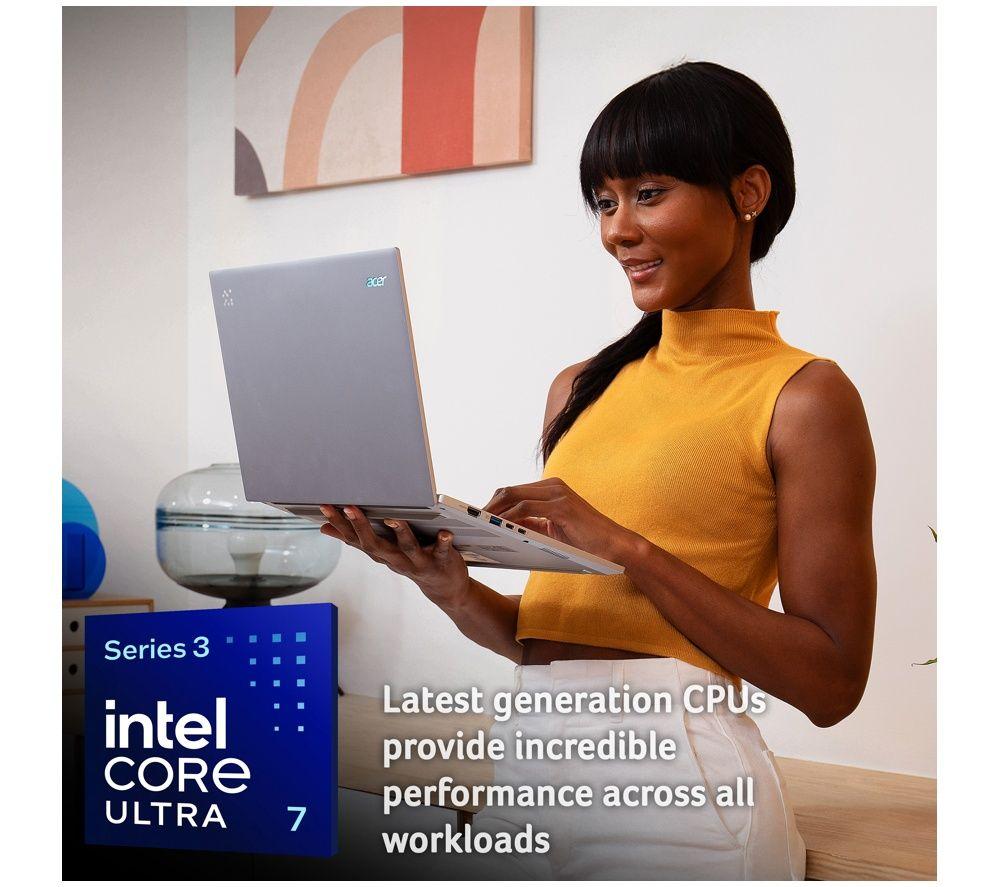ACER Aspire 14 AI 14" Laptop - Intel&reg; Core&trade; Ultra 7, 512 GB SSD, Silver image number 7 of 10