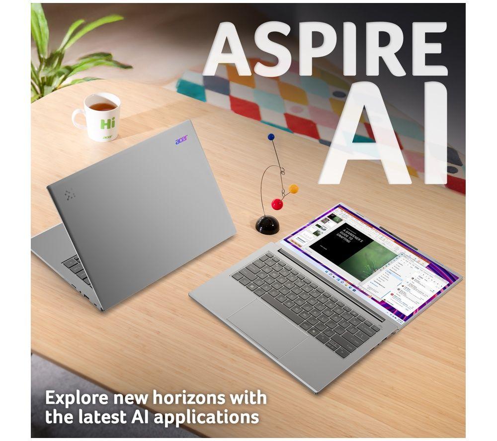 ACER Aspire 14 AI 14" Laptop - Intel&reg; Core&trade; Ultra 7, 512 GB SSD, Silver image number 10 of 10