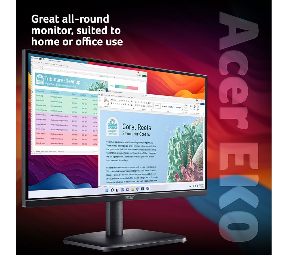 ACER EK220QJ0 Full HD 21.5" VA LCD Monitor - Black image number 2 of 9