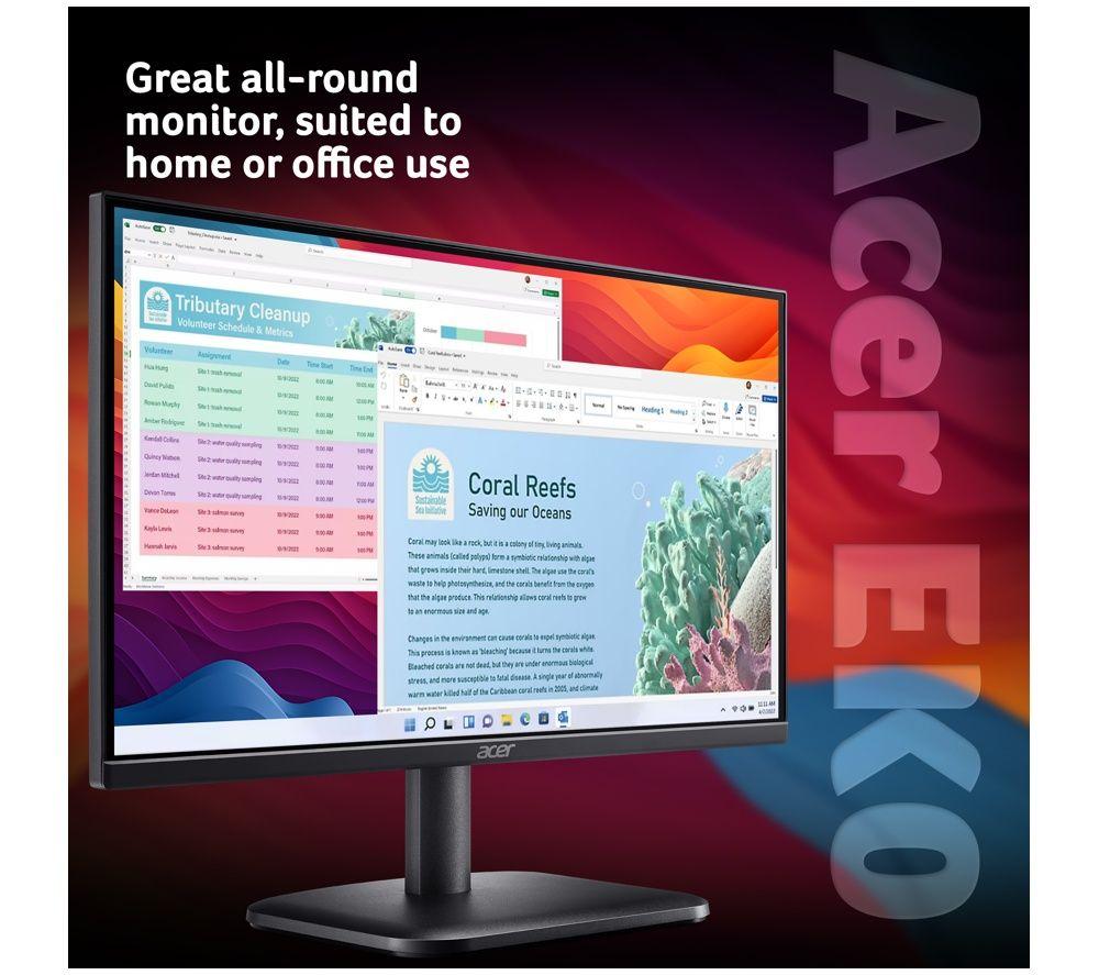 ACER EK220QJ0 Full HD 21.5" VA LCD Monitor - Black image number 3 of 4