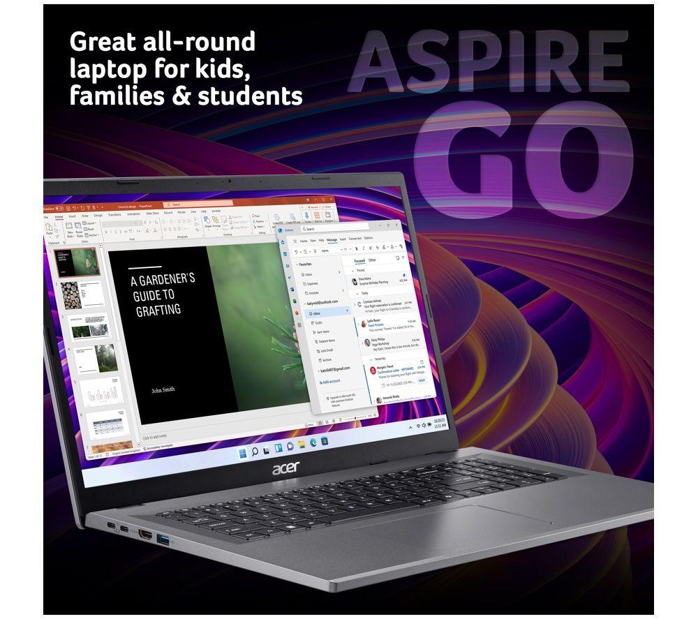 ACER Aspire Go 17 17.3" Laptop - Intel&reg; Core&trade; 3, 128 GB UFS, Grey image number 4 of 5