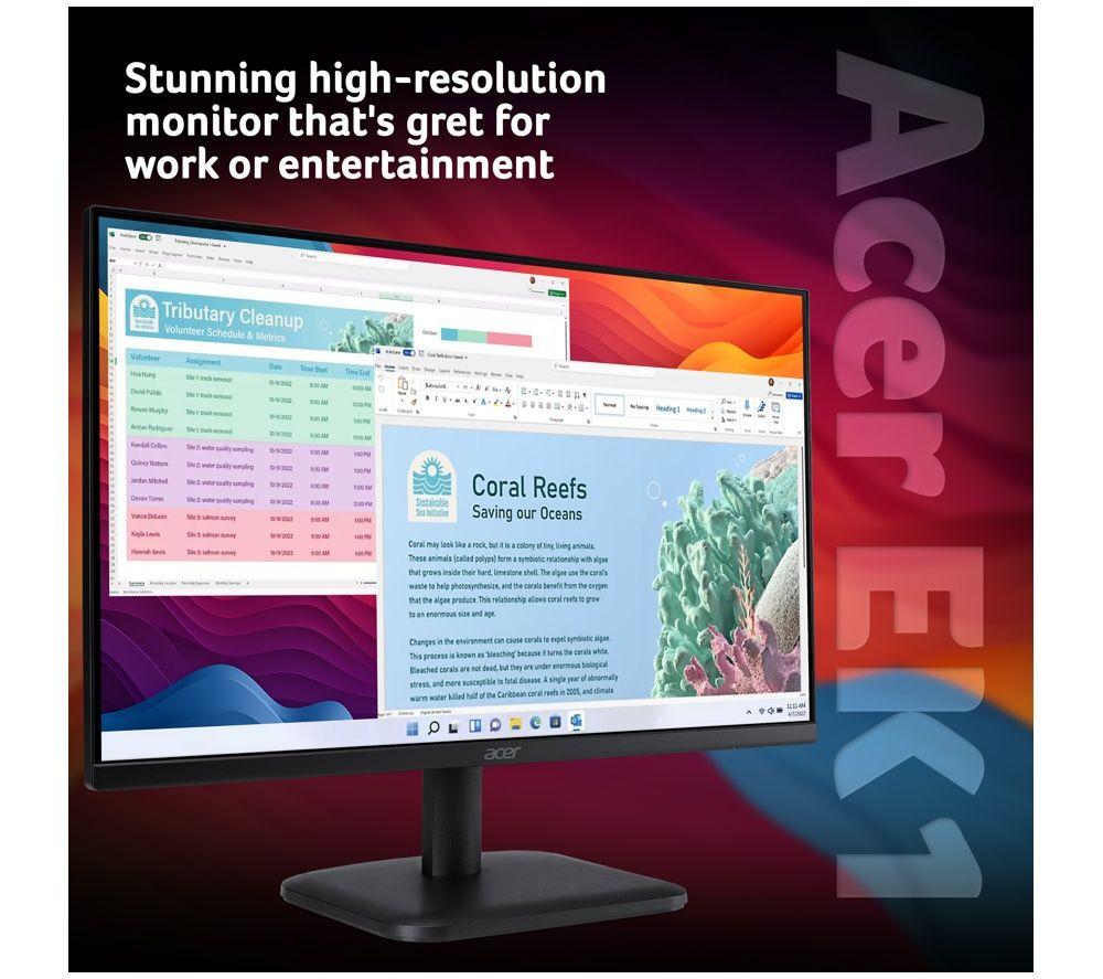 ACER EK321QK 4K Ultra HD 31.5&rdquo; VA Monitor - Black image number 2 of 5