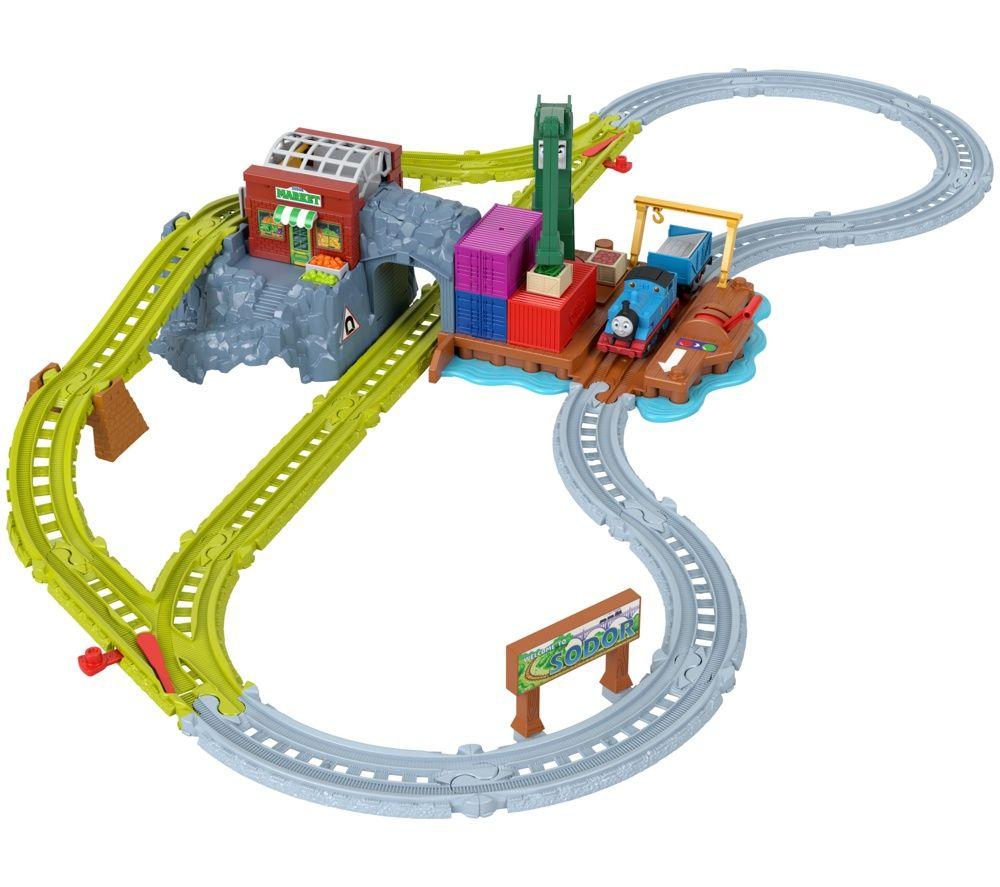 MATTEL Thomas and Friends Motorized Engine: Cranky's Dockside Delivery Train Set image number 2 of 4