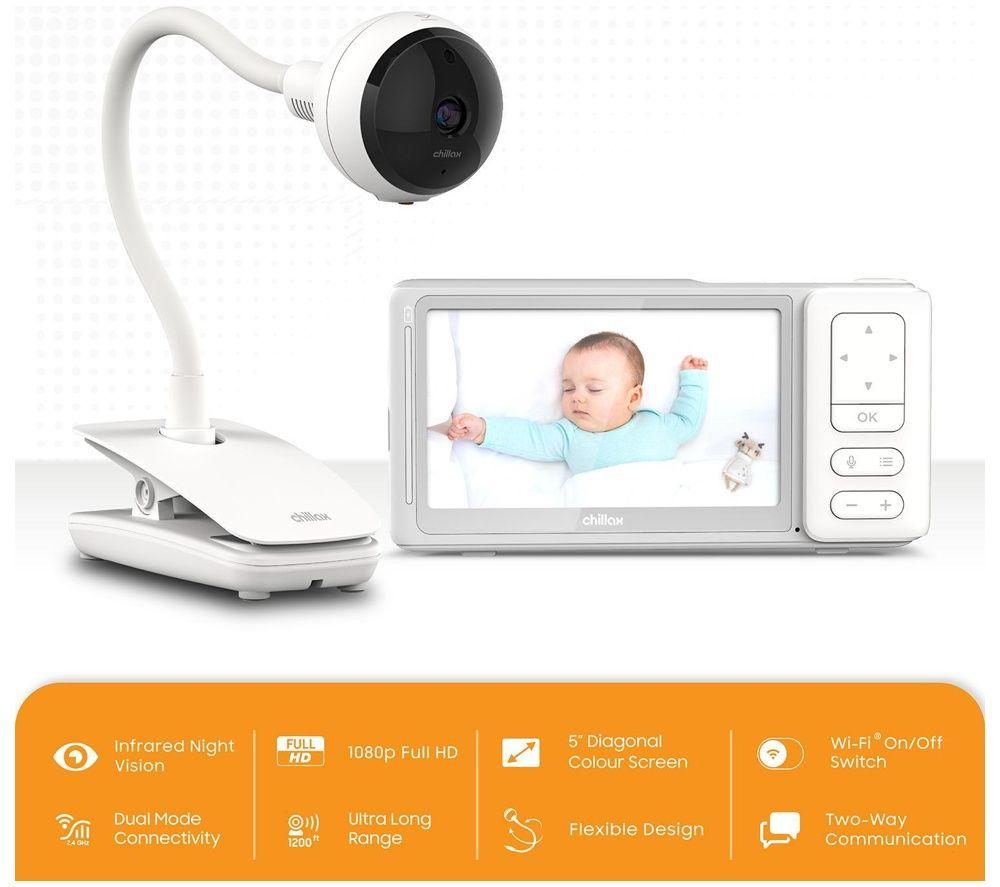 CHILLAX Giraffe Clip Connect DM685 Portable 5" Monitor - White image number 2 of 5