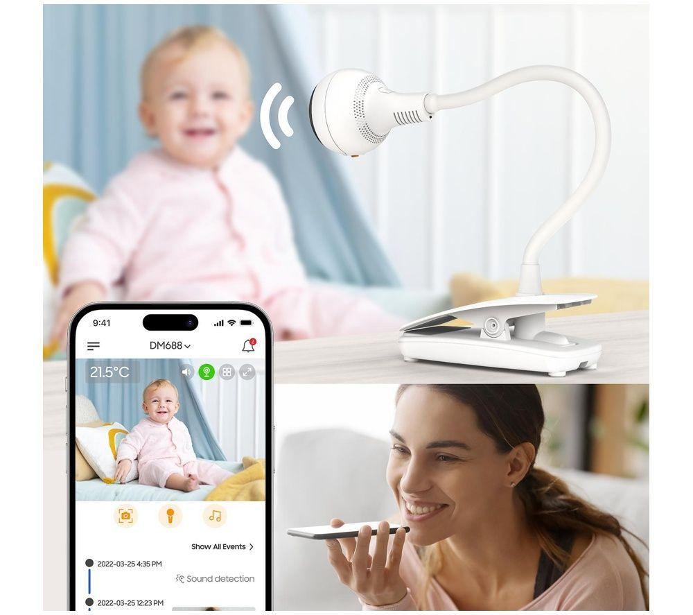 CHILLAX Giraffe Clip Connect DM685 Portable 5" Monitor - White image number 3 of 5