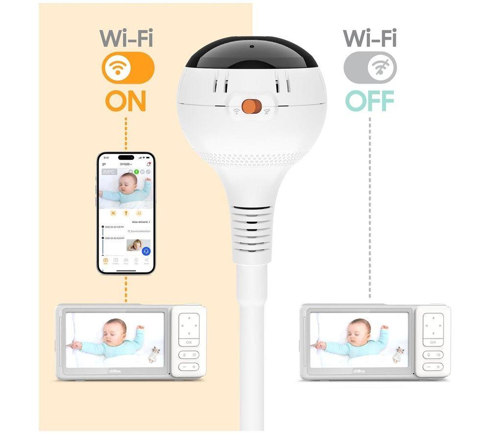 CHILLAX Giraffe Clip Connect DM685 Portable 5" Monitor - White image number 5 of 5