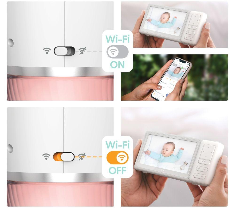 CHILLAX Candle Connected DM568 5" Baby Monitor - White image number 3 of 8