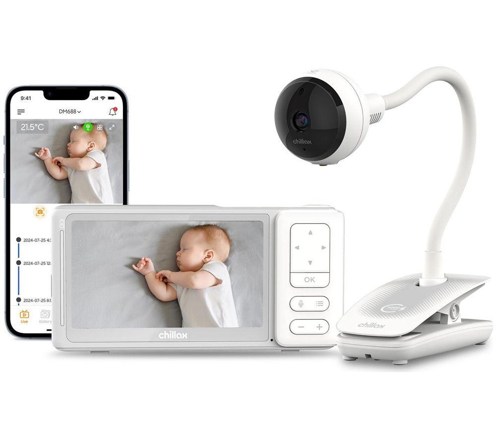 CHILLAX Giraffe Clip Connect DM688 Portable 5inch Baby Monitor - White