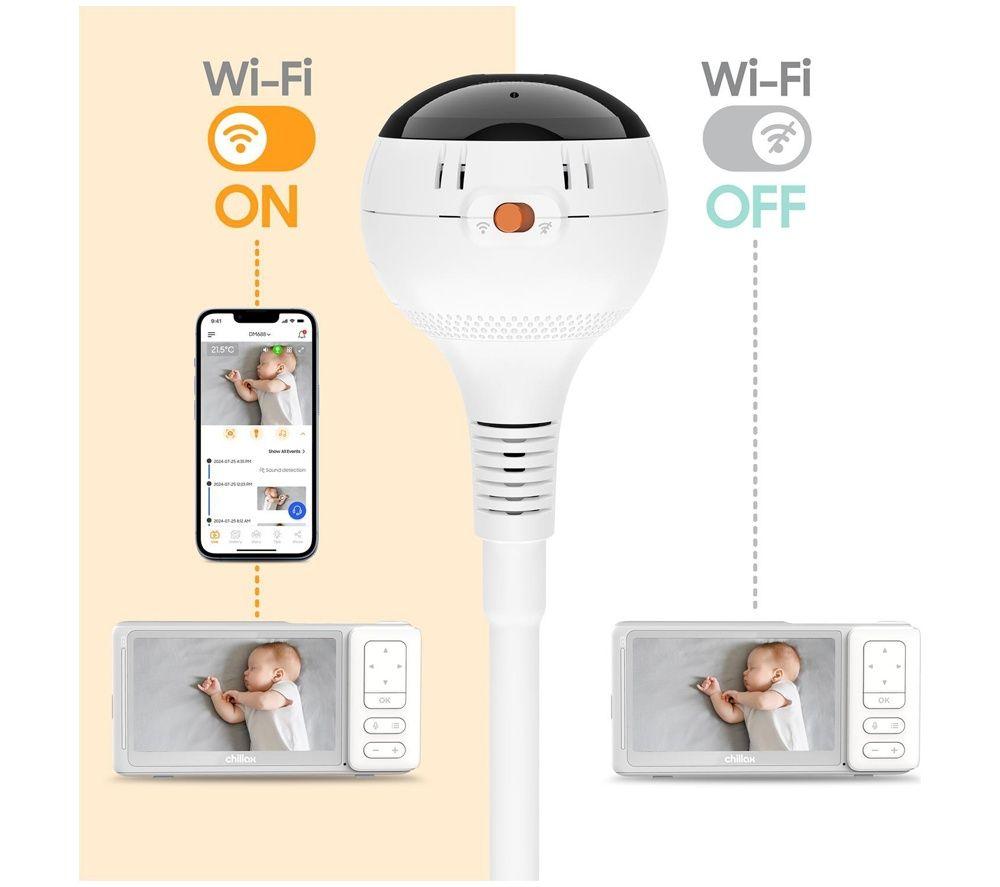 CHILLAX Giraffe Clip Connect DM688 Portable 5" Baby Monitor - White image number 5 of 5