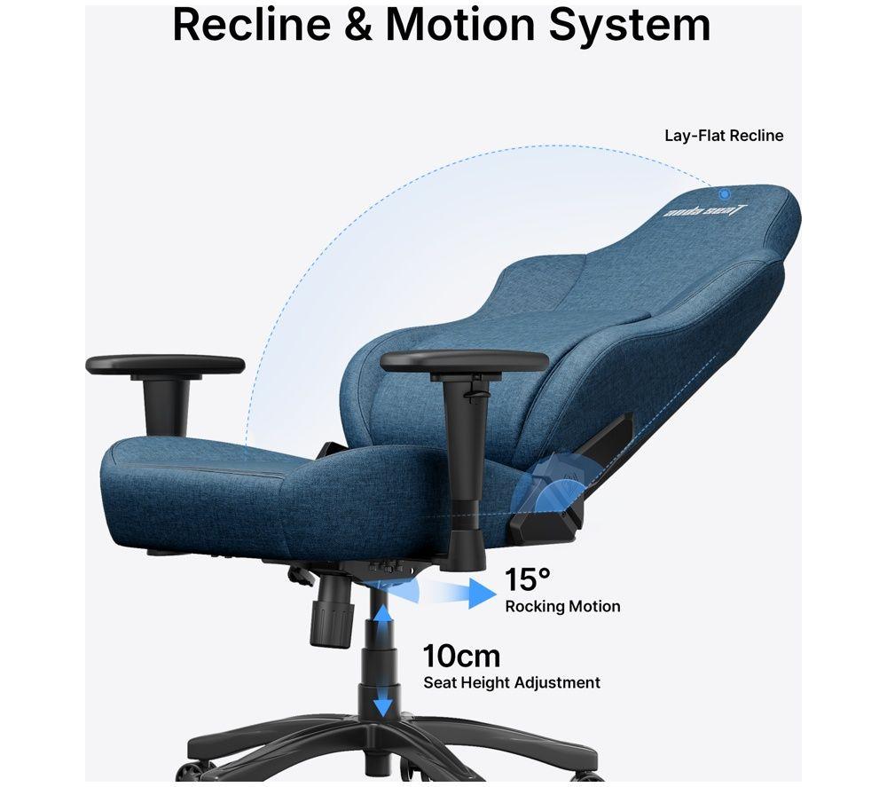 ANDASEAT Phantom 4 Fabric Gaming Chair - Blue image number 2 of 4