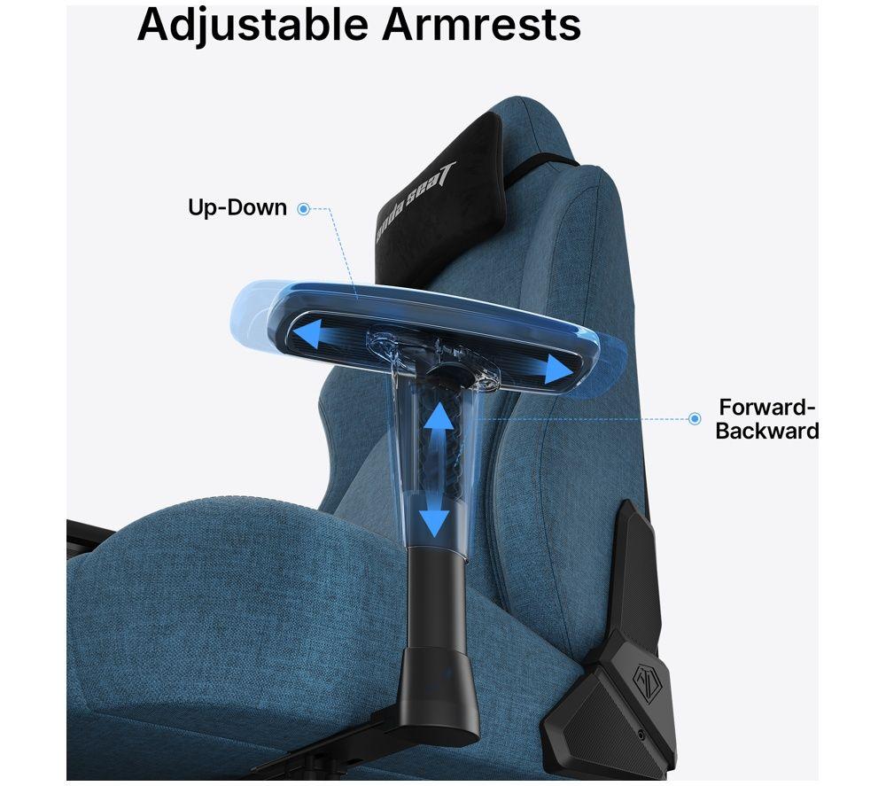 ANDASEAT Phantom 4 Fabric Gaming Chair - Blue image number 3 of 4