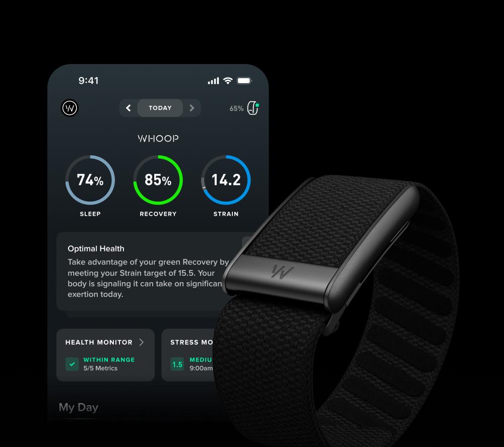 WHOOP Peak 5.0 Health & Fitness Tracker with 12-month WHOOP Peak Membership - Obsidian image number 12 of 13