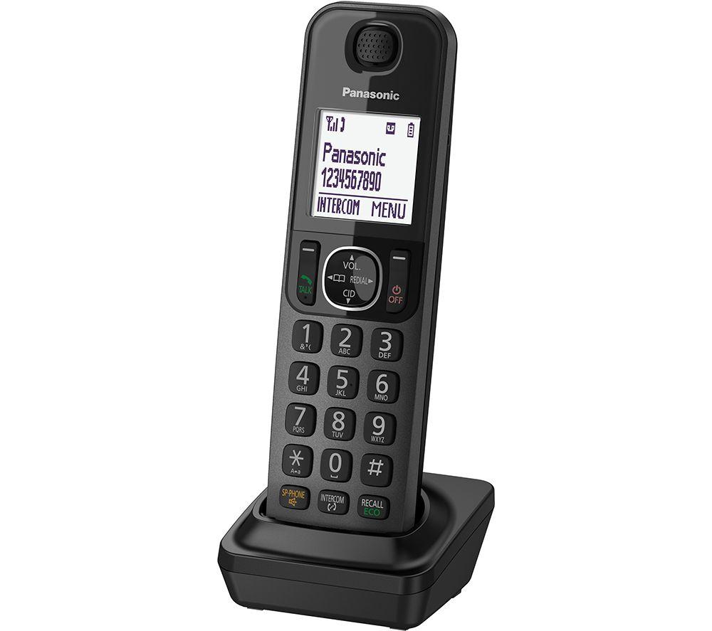 PANASONIC KX-TGF320EM Corded & Cordless Phone Combo - Twin Handsets, Black image number 2 of 5