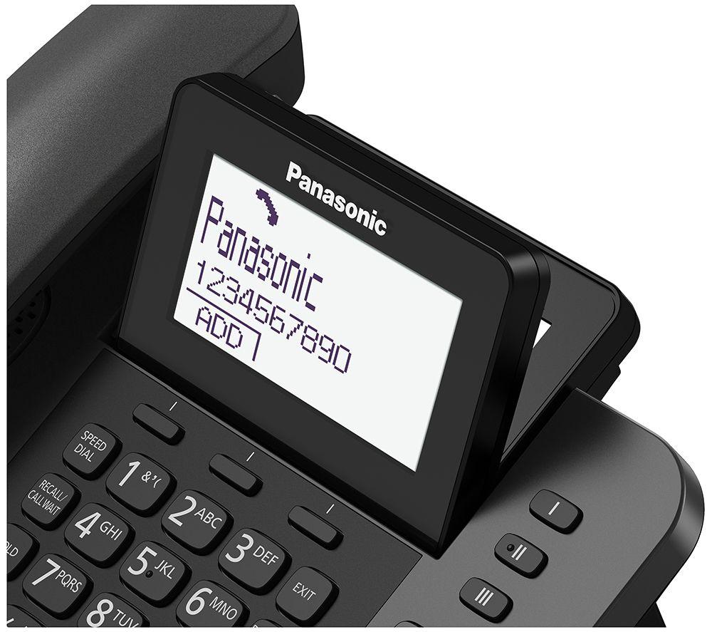 PANASONIC KX-TGF320EM Corded & Cordless Phone Combo - Twin Handsets, Black image number 5 of 5