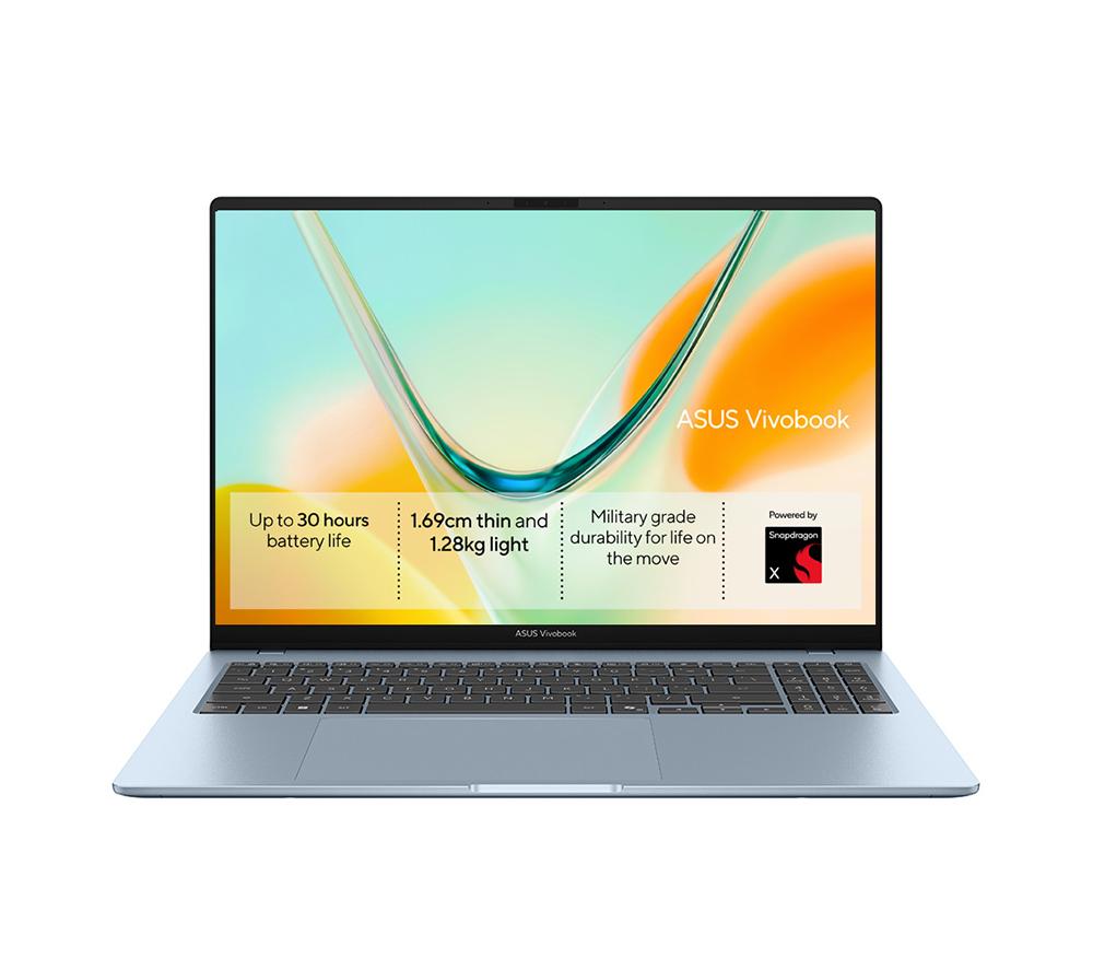 ASUS Vivobook S16 16inch Laptop - Snapdragon X, 256 GB SSD, Blue