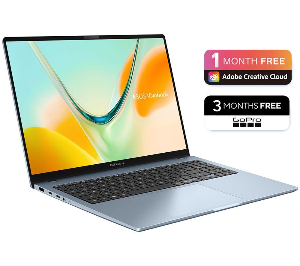 ASUS Vivobook S16 16" Laptop - Snapdragon X, 256 GB SSD, Blue image number 2 of 5