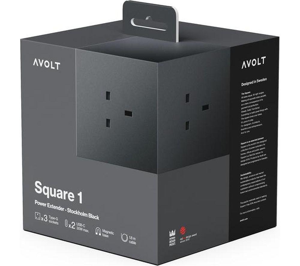 AVOLT Square 1 Power Cube 5-Socket Extension Lead - 1.8 m image number 2 of 8