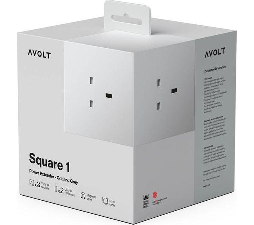 AVOLT Square 1 Power Cube 5-Socket Extension Lead - 1.8 m image number 2 of 6